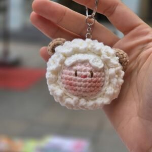 Móc Khoá Len Thủ Công Hình Cừu - Mẫu 2